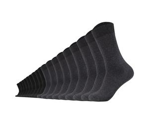 Camano Unisex Socken 18er Pack - Comfort Socks, einfarbig Schwarz/Grau / 39-42 39-42 Mehrfarbig