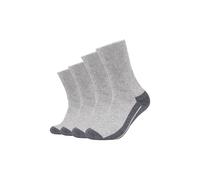 4er Pack camano Pro Tex Diabetiker Ankle Socken 9300 - light grey melange 35-38