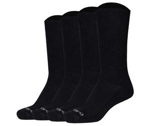 Camano Unisex Socken, 4er Pack - Organic Diabetic Socks, Diabetiker-Socken, einfarbig Schwarz 43-46