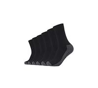 Socken CAMANO "Sportsocken 6er Pack", Damen, Gr. 43/46, schwarz, 47% Polyester, 37% Baumwolle, 15% Polyamid, 1% Elasthan, Colorblocking, Socken (65692829-43) schwarz