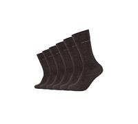 Socken CAMANO "Socken 6er Pack", Damen, Gr. 35-38, braun (schwarz braun melange), 80% Baumwolle, 17% Polyamid, 3% Elasthan, uni, Socken Socken (34236107-35) schwarz braun melange