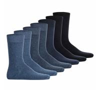 Camano Unisex Socken, 7er Pack - Comfort Socks in Box, Geschenkbox, einfarbig 35-38 Blau