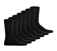 Camano Unisex Socken, 7er Pack - Comfort Socks in Box, Geschenkbox, einfarbig 39-42 Schwarz
