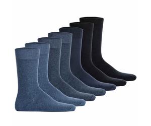 Camano Unisex Socken, 7er Pack - Comfort Socks in Box, Geschenkbox, einfarbig Blau / 35-38 35-38 Blau