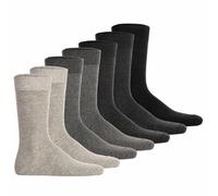 Camano Unisex Socken, 7er Pack - Comfort Socks in Box, Geschenkbox, einfarbig Grau 35-38