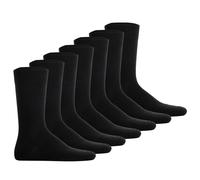 Camano Unisex Socken, 7er Pack - Comfort Socks in Box, Geschenkbox, einfarbig Schwarz 35-38