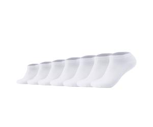 Camano Unisex Socken, 7er Pack - Sneakersocken, Baumwollmischung, einfarbig Weiß 2 / 39-42 39-42 Weiß