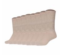 Camano Unisex Socken, 8er Pack - Organic Diabetic Socks, Diabetiker-Socken, einfarbig 35-38 Nude
