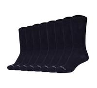 Camano Unisex Socken, 8er Pack - Organic Diabetic Socks, Diabetiker-Socken, einfarbig Dunkelblau 39-42