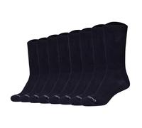 Camano Unisex Socken, 8er Pack - Organic Diabetic Socks, Diabetiker-Socken, einfarbig Dunkelblau 43-46