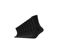 Camano Unisex Socken Cotton Crew 9er Pack 35-38, Black (0005)
