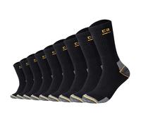 Camano Unisex Socken, 9er Pack - Work Socks, Baumwolle, Logo, einfarbig 43-46 Schwarz
