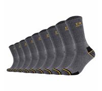 Camano Unisex Socken, 9er Pack - Work Socks, Baumwolle, Logo, einfarbig Dunkelgrau 43-46