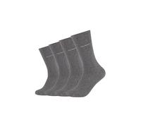 Camano Unisex Socken bamboo nachhaltig mit atmungsaktiver Bambusfaser Bund ohne Gummidruck Damen und Herren bamboo 4er Pack 43/46 dark grey melange