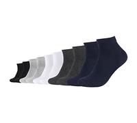 Camano Unisex Socken CA-Soft Organic Cotton Quarter 10er Pack für Damen Herren 35-38 39-42 43-46 Schwarz Grau Blau, Größe:43-46, Farbe:Navy Mix (5997)