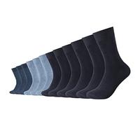 Camano Unisex Socken Comfort Cotton Crew 12er Pack 35-38 39-42 43-46 Schwarz Grau Blau, Größe:35-38, Farbe:Navy Mix (5997)