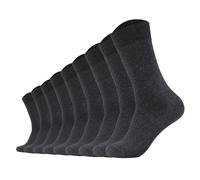 Camano Unisex Socken - Comfort Socks, einfarbig, 9er Pack Grau 43-46