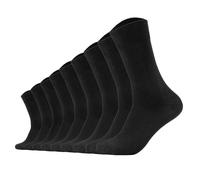 Camano Unisex Socken - Comfort Socks, einfarbig, 9er Pack Schwarz 47-49