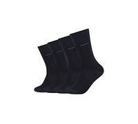 Camano Unisex Socken für Damen und Herren Businesssocken Komfortbund Bequem Langlebig Baumwolle Soft mit verstärktem Fersen- und Zehenbereich 4er Pack 43/46 navy