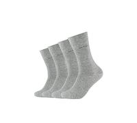 Camano Unisex Socken für Damen und Herren Businesssocken Komfortbund Bequem Langlebig Baumwolle Soft mit verstärktem Fersen- und Zehenbereich 4er Pack 43/46 grey