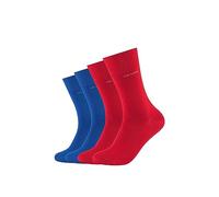 Camano Unisex Socken für Damen und Herren Businesssocken Komfortbund Bequem Langlebig Baumwolle Soft mit verstärktem Fersen- und Zehenbereich 4er Pack 43/46 true red