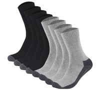 Camano Unisex Socken - Pro Tex Function, einfarbig, 8er Pack Schwarz/Grau 43-46
