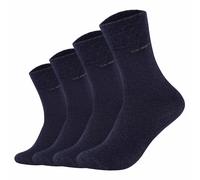 Camano Unisex Socken - Soft Socks, einfarbig, 4er Pack 39-42 Blau