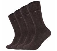 Socken CAMANO "ca-soft", Damen, Gr. 43-46, braun (dunkelbraun, meliert), Baumwollmischung, meliert, normal, Socken Socken, mit verstärktem Fersen- und Zehenbereich (15742841-43) dunkelbraun, meliert