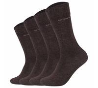 Camano Unisex Socken - Soft Socks, einfarbig, 4er Pack Dunkelbraun 39-42