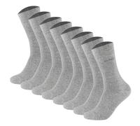 Camano Unisex Socken - Soft Socks, einfarbig, 8er Pack Grau 35-38