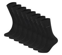 Camano Unisex Socken - Soft Socks, einfarbig, 8er Pack Schwarz 39-42