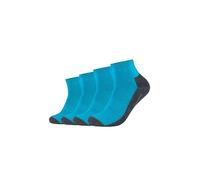 Camano Unisex Sportsocken kurz Atmungsaktiv Bequem Perfekte Passform Tennissocken Verstärkt Herren und Damen pro tex 4er Pack 43/46 turquoise