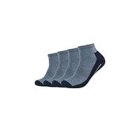 Camano Unisex Sportsocken kurz Atmungsaktiv Bequem Perfekte Passform Tennissocken Verstärkt Herren und Damen pro tex 4er Pack 35/38 navy