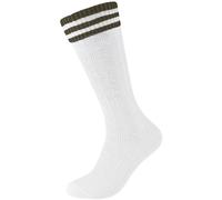 camano Wiesn Cable Striped Kniestrümpfe 1201 - offwhite 39-42