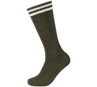 camano Wiesn Cable Striped Kniestrümpfe 7901 - dark olive 43-46