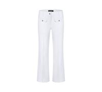 Cambio Damen Stoffhose Flared Fit, weiss, Gr. 36/29