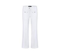 Cambio Damen Stoffhose Flared Fit, weiss, Gr. 42/29