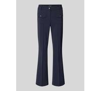 Cambio Flared Fit Stoffhose mit Pattentaschen Modell 'Farah' in Marine, Größe 44