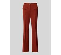 CAMBIO High Waist Hose mit Pattentaschen in Rostrot, Größe 32
