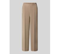 CAMBIO Regular Fit Culotte mit Bügelfalten Modell 'CAMERON' in Taupe, Größe 42