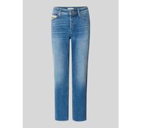 Cambio Slim Fit Jeans aus Baumwoll-Mix in verkürzter Passform in Jeansblau, Größe 32