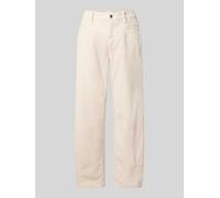 CAMBIO Tapered Fit Cordhose aus Baumwoll-Mix Modell 'ELIN' in Ecru, Größe 44