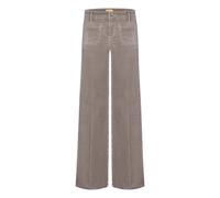 Cambio Bootcut Cordhose mit Eingrifftaschen Modell 'TESS' in Mud, Größe 46
