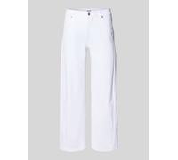 Cambio Wide Fit Stoffhose im 5-Pocket-Design Modell 'Oria' in Weiss, Größe 36