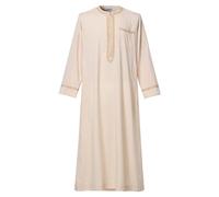 CAMDOM Naher Osten Arabische Herren Roben Muslimische Kaftan Kleidung V-Ausschnitt Thobe Arabisch Muslim Freizeitkleidung