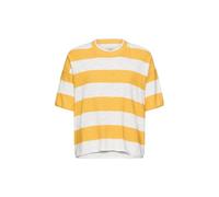camel active Damen 1/2-Arm Shirt aus Reiner Baumwolle Gelb, Womenswear-L