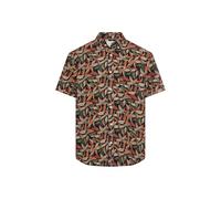 camel active Herren Kurzarmhemd aus Reiner Baumwolle Orange, Menswear-M