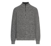 camel active Slim Fit Troyer mit Reißverschluss Modell 'Mouline' in Anthrazit, Größe XXL