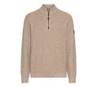 camel active Herren Strick-Troyer mit melierter Struktur Hafer, Menswear-XXL