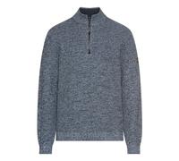 Troyer CAMEL ACTIVE, Herren, Gr. XXL, blau (tinted blau), Strick, Obermaterial: 70% Baumwolle, 30% Polyacryl, meliert, casual, regular fit taillenbedeckt, ohne Ausschnitt, Langarm Rippbündchen, Pullov